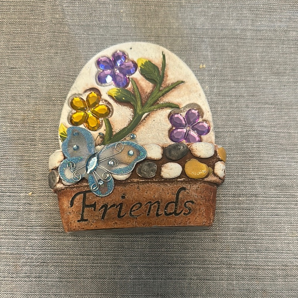 Decorative Friends Plaque with Colorful Accents